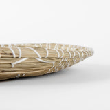 Mekhi Light Brown Seagrass W/White String Round Wall Hanging Plate by Mercana at Eve Furniture
