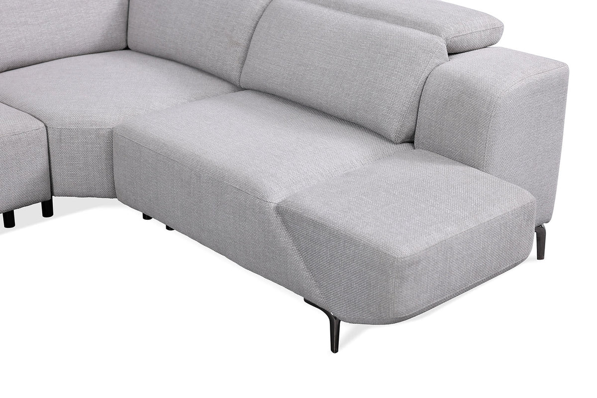Melancton Light Gray Power Sectional by Furniture of America at Eve Furniture