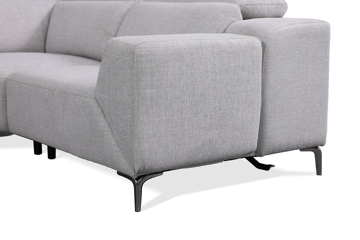 Melancton Light Gray Power Sectional by Furniture of America at Eve Furniture