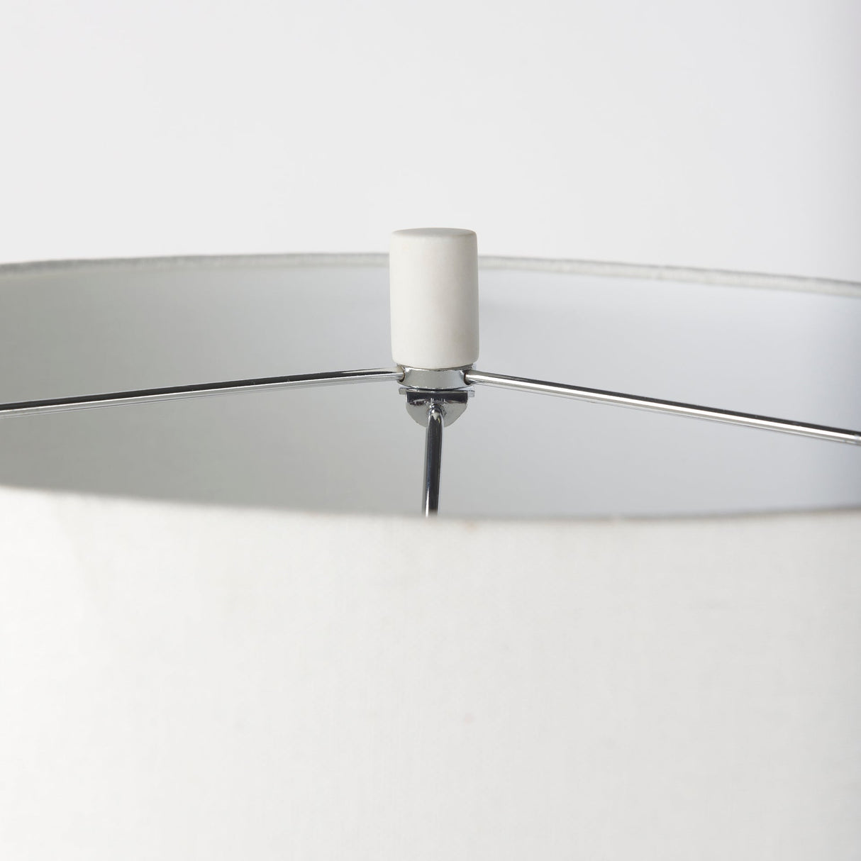 Melanie 17.0L x 17.0W x 30.5H White Shade W/White Base Table Lamp by Mercana at Eve Furniture