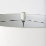 Melanie 17.0L x 17.0W x 30.5H White Shade W/White Base Table Lamp by Mercana at Eve Furniture