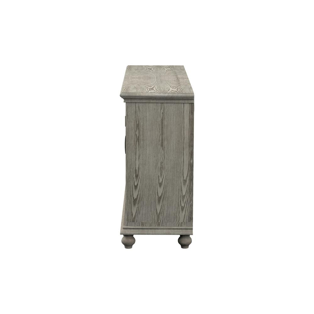 Melanie Antique White 4-Door Accent Cabinet