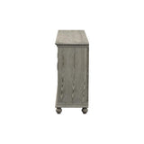 Melanie Antique White 4-Door Accent Cabinet