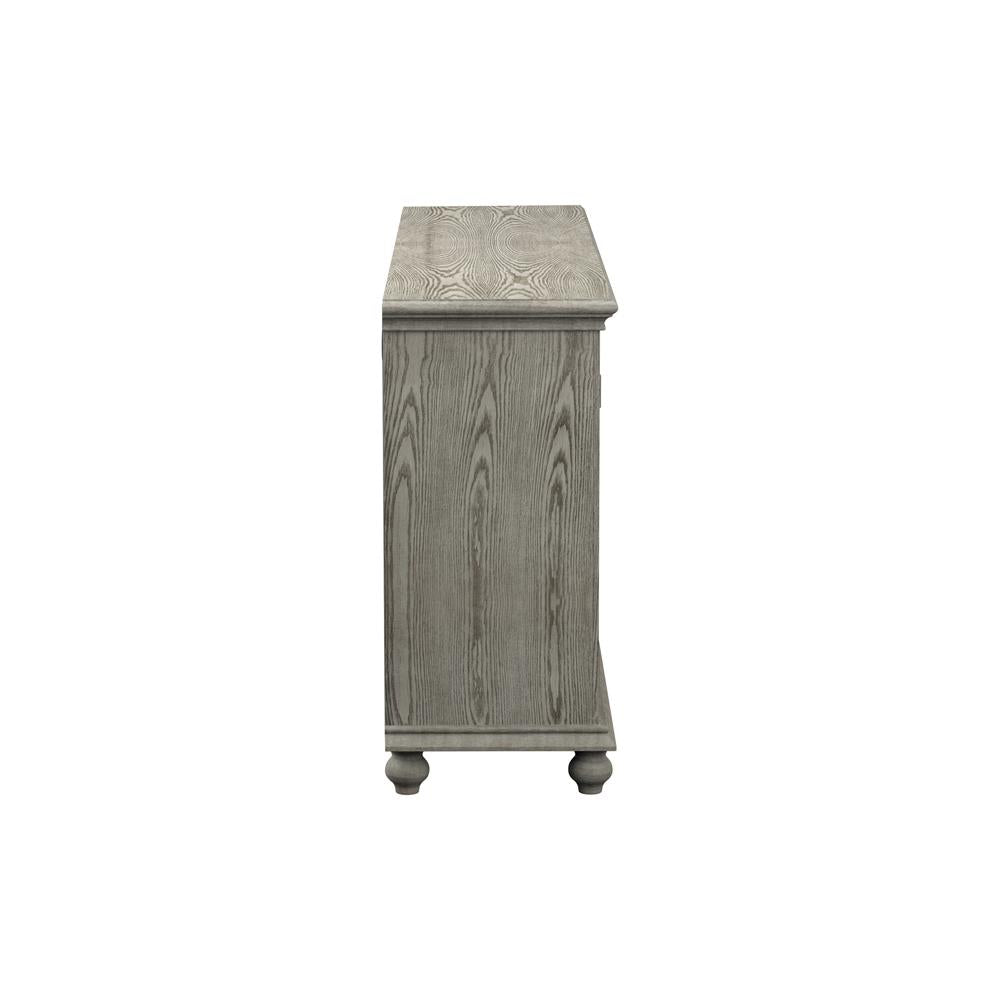 Melanie Antique White 4-Door Accent Cabinet