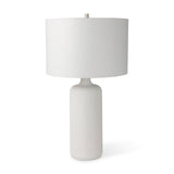 Melanie White Shade W/White Base Table Lamp by Mercana at Eve Furniture