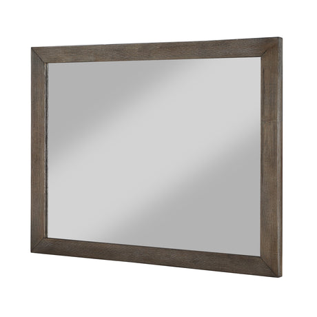 Melbourne Beveled Glass Mirror in Dark Pine by Modus Furniture at Eve Furniture