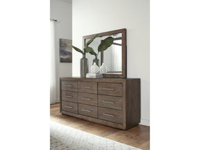 Melbourne Beveled Glass Mirror in Dark Pine by Modus Furniture at Eve Furniture