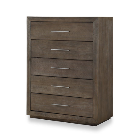 Melbourne Five Drawer Chest in Dark Pine by Modus Furniture at Eve Furniture