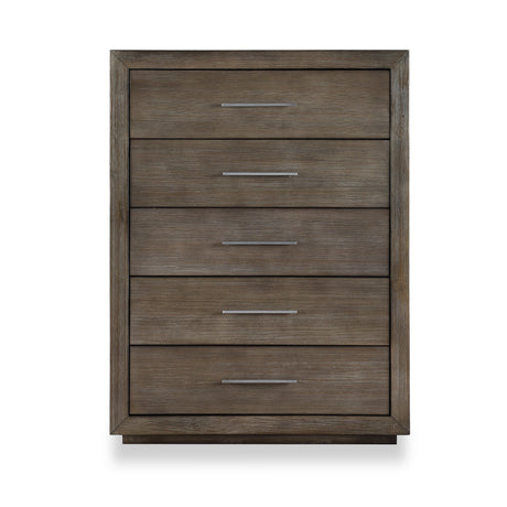 Melbourne Five Drawer Chest in Dark Pine by Modus Furniture at Eve Furniture