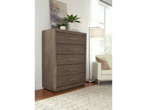 Melbourne Five Drawer Chest in Dark Pine by Modus Furniture at Eve Furniture