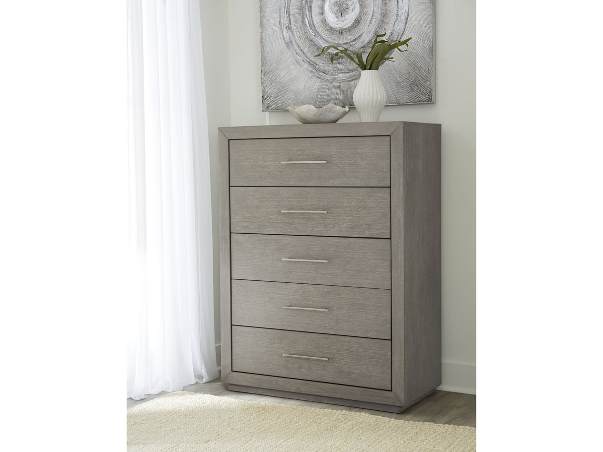 Melbourne Mineral Five Drawer Chest by Modus Furniture at Eve Furniture
