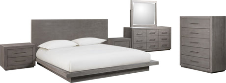 Melbourne Mineral King Panel Bed by Modus Furniture at Eve Furniture