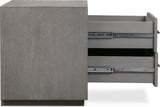 Melbourne Mineral Two Drawer Nightstand with USB by Modus Furniture at Eve Furniture