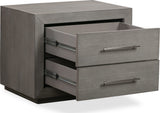 Melbourne Mineral Two Drawer Nightstand with USB by Modus Furniture at Eve Furniture