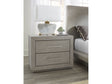 Melbourne Mineral Two Drawer Nightstand with USB by Modus Furniture at Eve Furniture