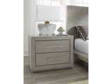 Melbourne Mineral Two Drawer Nightstand with USB by Modus Furniture at Eve Furniture