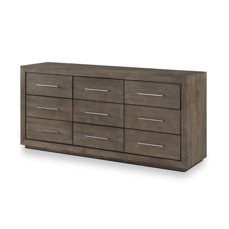 Melbourne Nine Drawer Dresser in Dark Pine by Modus Furniture at Eve Furniture