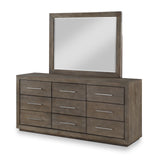 Melbourne Nine Drawer Dresser in Dark Pine by Modus Furniture at Eve Furniture