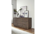 Melbourne Nine Drawer Dresser in Dark Pine by Modus Furniture at Eve Furniture