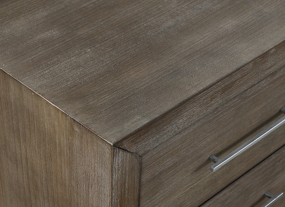 Melbourne Two Drawer Nightstand with USB in Dark Pine by Modus Furniture at Eve Furniture
