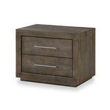 Melbourne Two Drawer Nightstand with USB in Dark Pine by Modus Furniture at Eve Furniture