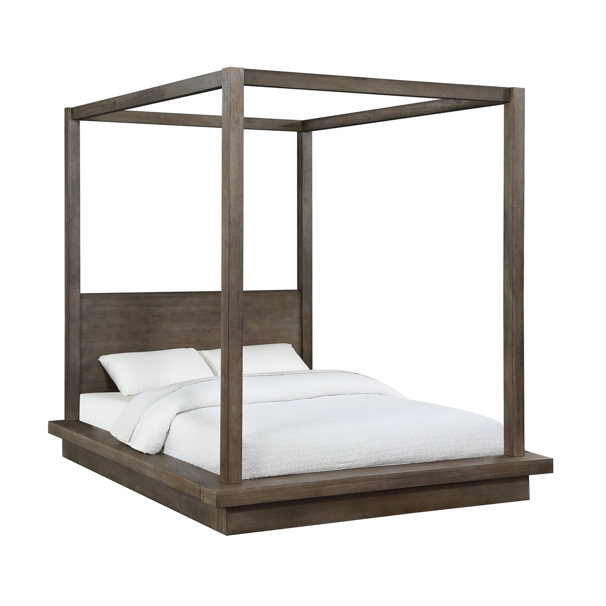 Melbourne Wood Full Canopy Bed in Dark Pine by Modus Furniture at Eve Furniture