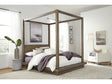 Melbourne Wood Queen Canopy Bed in Dark Pine by Modus Furniture at Eve Furniture