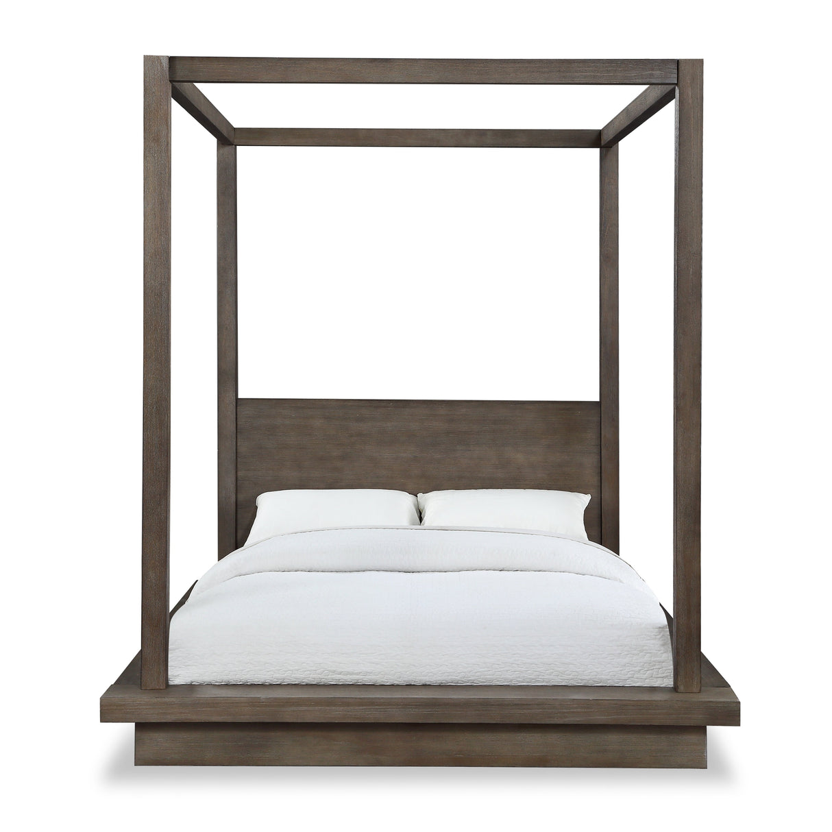 Melbourne Wood Queen Canopy Bed in Dark Pine by Modus Furniture at Eve Furniture