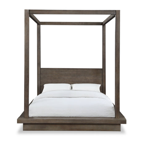 Melbourne Wood Queen Canopy Bed in Dark Pine by Modus Furniture at Eve Furniture