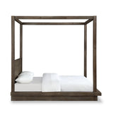 Melbourne Wood Queen Canopy Bed in Dark Pine by Modus Furniture at Eve Furniture