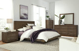 Melbourne Wood Queen Platform Bed in Dark Pine by Modus Furniture at Eve Furniture
