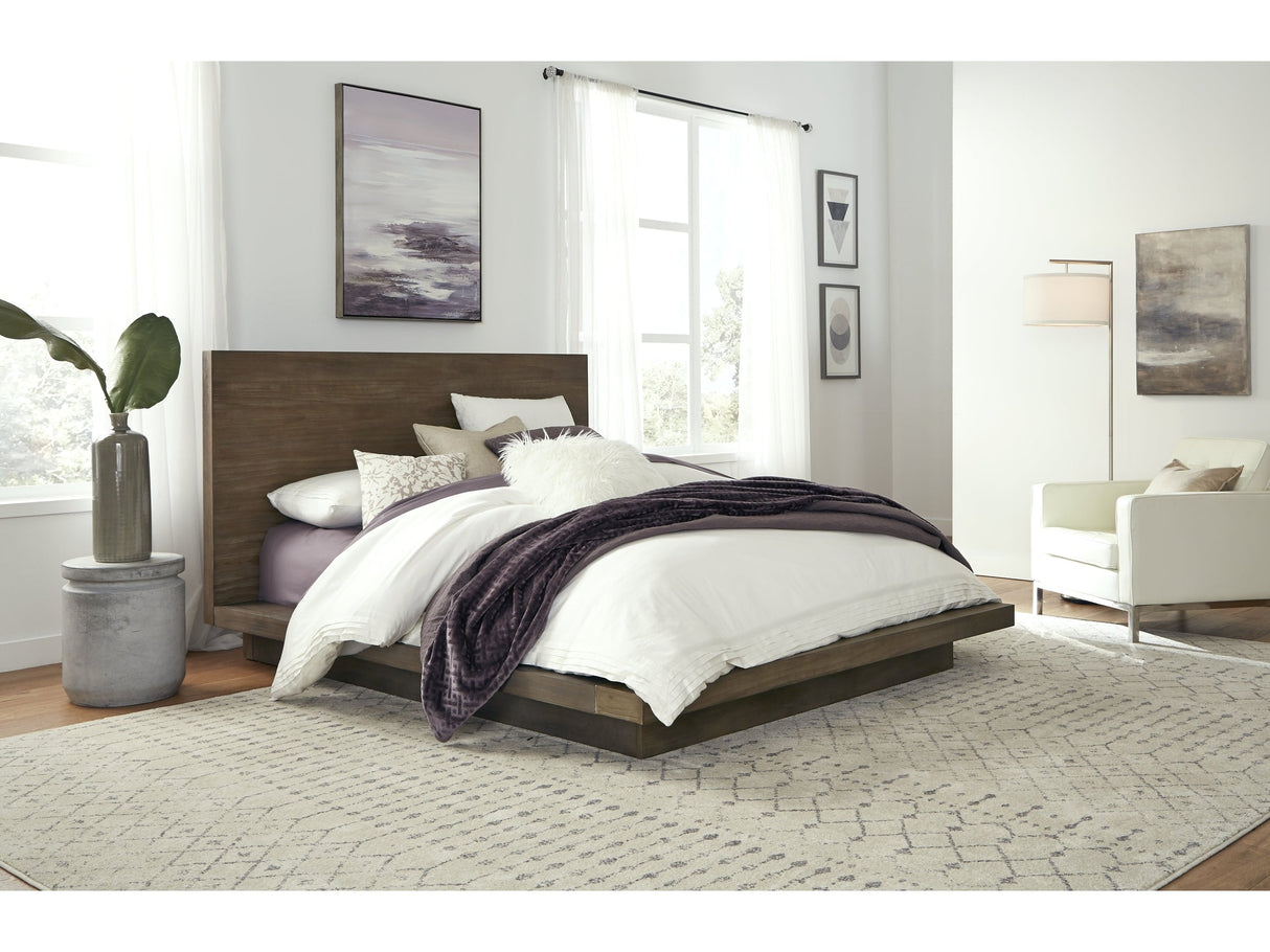 Melbourne Wood Queen Platform Bed in Dark Pine by Modus Furniture at Eve Furniture