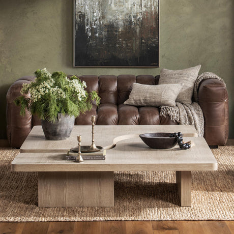 Melina 2 Piece 63" Coffee Table - Coastal Drift by Classic Home at Eve Furniture