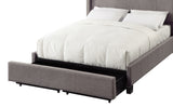 Melina California King Upholstered Footboard Storage Bed in Dolphin Linen by Modus Furniture at Eve Furniture