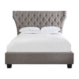 Melina California King Upholstered Platform Bed in Dolphin Linen by Modus Furniture at Eve Furniture