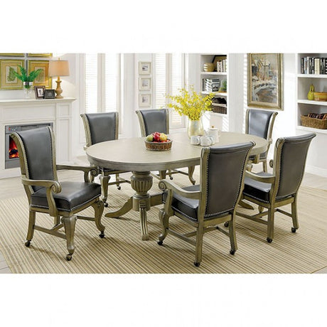 Melina Gray 7-Piece Dining Room Set by Furniture of America at Eve Furniture