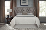 Melina Tufted Upholstered Headboard in Dolphin Linen by Modus Furniture at Eve Furniture
