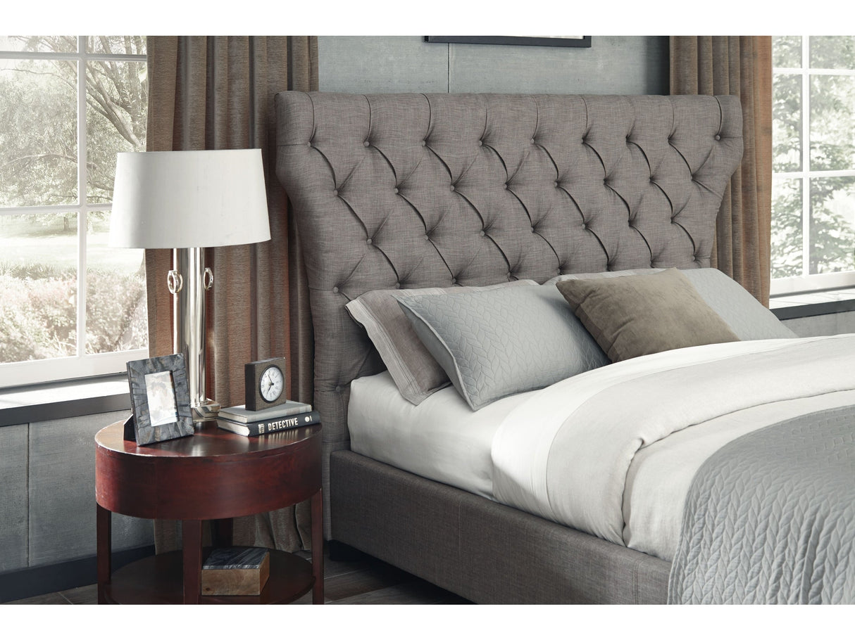 Melina Tufted Upholstered Headboard in Dolphin Linen by Modus Furniture at Eve Furniture