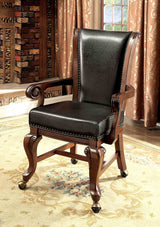 Melinar Cherry/Black 7-Piece Dining Room Set by Furniture of America at Eve Furniture