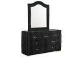 Melinda Black Premium Corduroy Bedroom Set by New Era Innovations at Eve Furniture