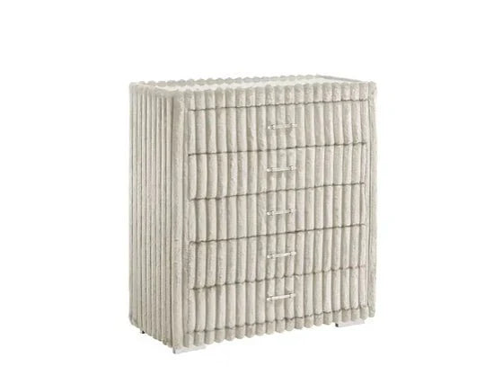 Melinda Cream Premium Corduroy Bedroom Set by New Era Innovations at Eve Furniture