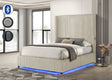 Melinda Cream Premium Corduroy Queen Bed by New Era Innovations at Eve Furniture