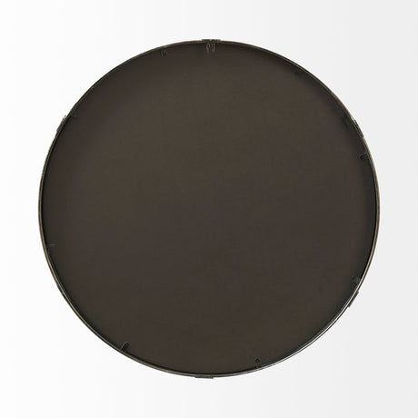 Melissa Medium Round Gold Metal Wall Mirror by Mercana at Eve Furniture