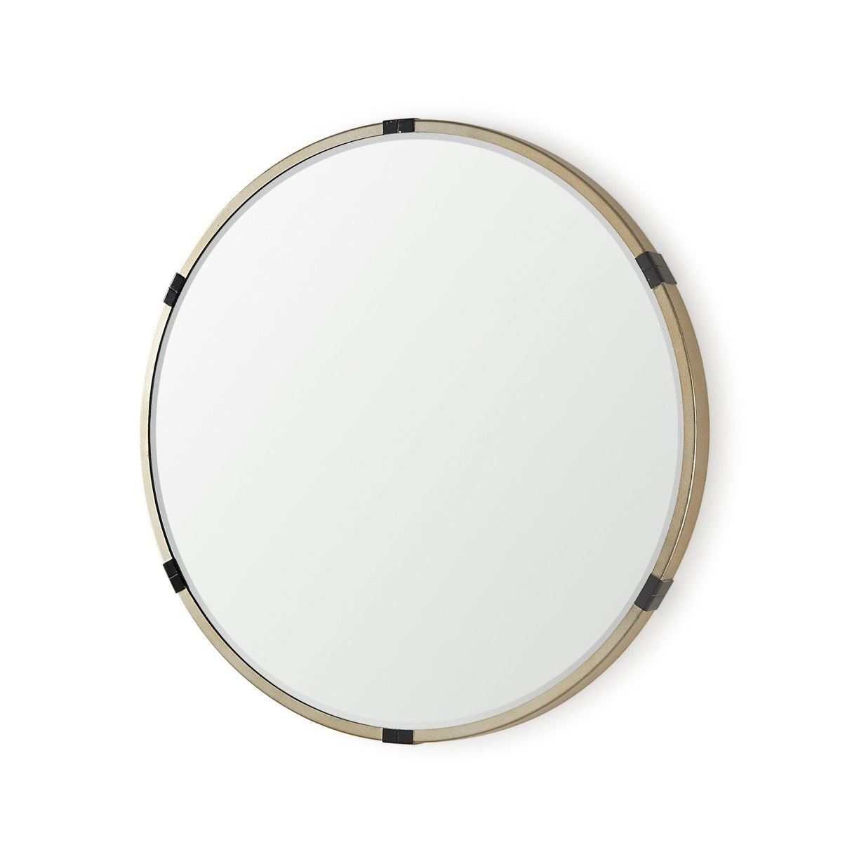 Melissa Medium Round Gold Metal Wall Mirror by Mercana at Eve Furniture