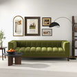 Melissa Mid-Century Green Velvet Modern Sofa by Ashcroft Furniture at Eve Furniture