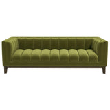 Melissa Mid-Century Green Velvet Modern Sofa by Ashcroft Furniture at Eve Furniture