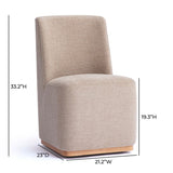 Melissa Performance Fabric Rolling Dining Chair by TOV Furniture at Eve Furniture