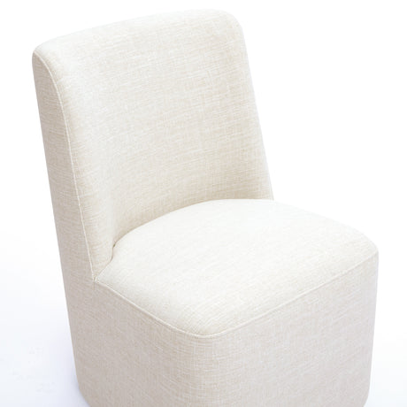 Melissa Performance Fabric Rolling Dining Chair by TOV Furniture at Eve Furniture