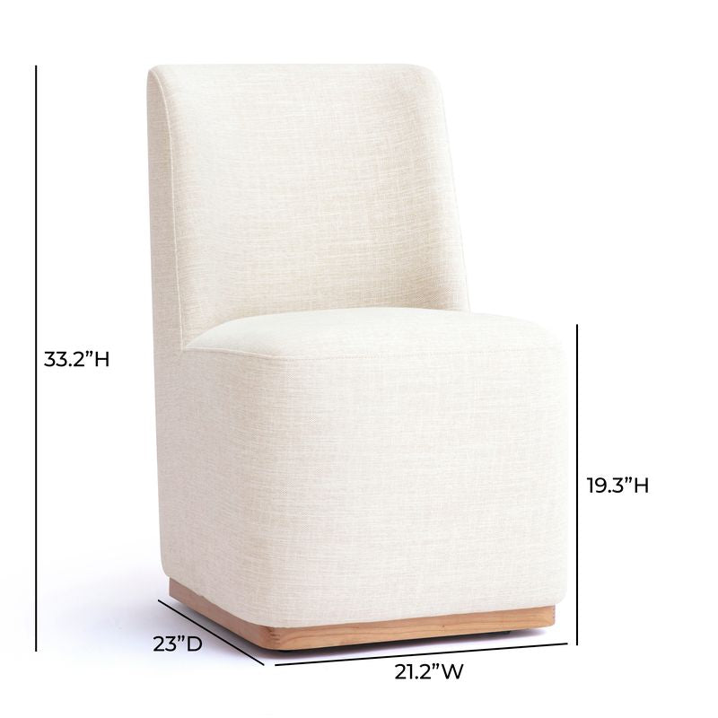 Melissa Performance Fabric Rolling Dining Chair by TOV Furniture at Eve Furniture
