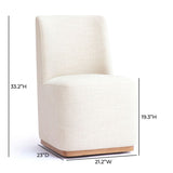 Melissa Performance Fabric Rolling Dining Chair by TOV Furniture at Eve Furniture